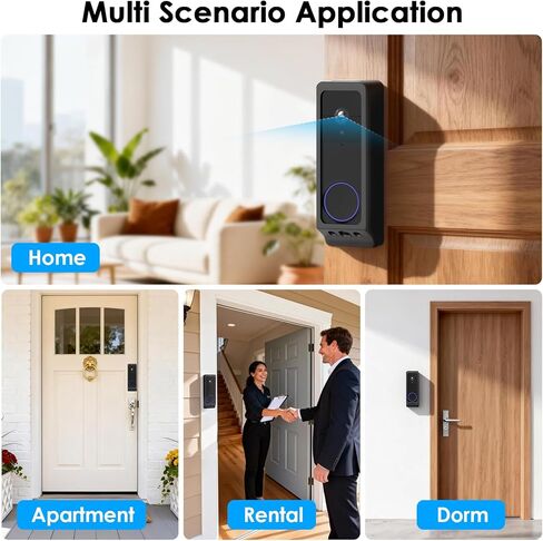 حامل باب لاصق متوافق مع جرس الباب Wyze Duo Cam فقط، دعامة تثبيت بدون حفر لـ Wyze، لا يحجب مستشعر جرس الباب، مجموعات جرس باب الشقة لكاميرا جرس الباب Wyze in Kuwait