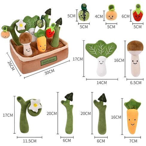 Bebamour Montessori Toys for Baby 6-12 Months, Plush Vegetable Garden Sensory Sorting Toy with Storage Base, Soft Plush Farm Harvest Game for Fine Motor Skills, Perfect Baby Boys Girls Gift(Carrot) in Kuwait