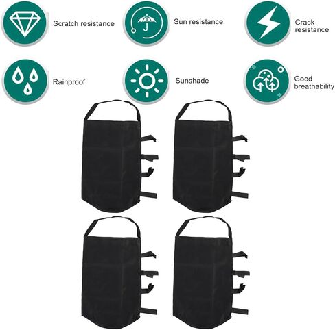 AMONIDA Tent Sand Bags Durable Heavy Duty Holds 35lbs Windproof for Outdoor Sunshade 4 Pcs Canopy Weights for Camping Events in Kuwait