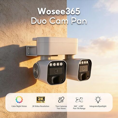 كاميرا أمان خارجية تعمل بالطاقة الشمسية 4G Cellular LTE، لا حاجة إلى WiFi، عدسة مزدوجة رؤية 360 درجة، رؤية ليلية ملونة 2K، كاميرا أمان خلوية مع بطاقة SIM مدمجة، تنبيهات حركة PIR، محادثة ثنائية الاتجاه in Kuwait