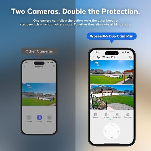 كاميرا أمان خارجية تعمل بالطاقة الشمسية 4G Cellular LTE، لا حاجة إلى WiFi، عدسة مزدوجة رؤية 360 درجة، رؤية ليلية ملونة 2K، كاميرا أمان خلوية مع بطاقة SIM مدمجة، تنبيهات حركة PIR، محادثة ثنائية الاتجاه in Kuwait