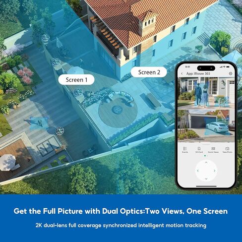كاميرا أمان خارجية تعمل بالطاقة الشمسية 4G Cellular LTE، لا حاجة إلى WiFi، عدسة مزدوجة رؤية 360 درجة، رؤية ليلية ملونة 2K، كاميرا أمان خلوية مع بطاقة SIM مدمجة، تنبيهات حركة PIR، محادثة ثنائية الاتجاه in Kuwait