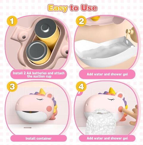 Bath Toys, Bath Bubble Machine Toddler Bath Toys for Kids Ages 1-3 4-8, Interactive Bathtub Shower Water Toys Bubble Maker with Music Christmas Birthday Gifts for Boys Girls in Saudi Arabia