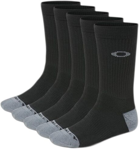 جوارب مستديرة للرجال من Oakley Performance Basic Crew من 5 قطع, متنوع, L in Saudi Arabia