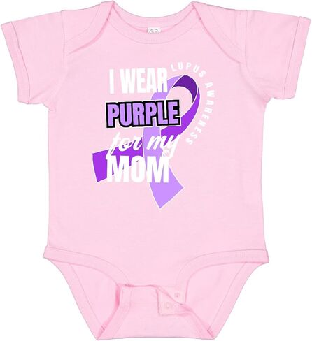 inktastic I Wear Purple for My Mom Lupus Awareness Baby Bodysuit in Kuwait