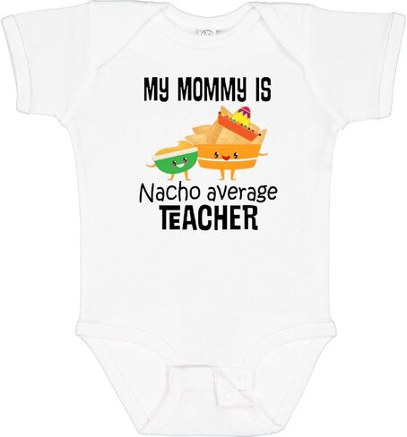 inktastic My Mommy Is Nacho Average Teacher Baby Bodysuit in Saudi Arabia