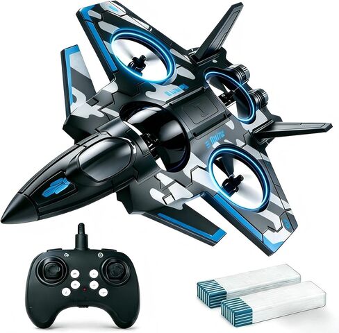 Biplane RC Airplane for Kids & Adults - 2.4GHz Remote Control with Auto-Balance Gyro, Durable Bend-Proof Design, Indoor/Outdoor Flight for Family Fun & Hand-Eye Coordination in Saudi Arabia
