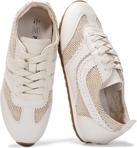 Project Cloud Leather Barefoot Shoes Women – Memory Foam Lace-Up Womens Sneakers – Lightweight & Non Slip Womens Shoes Casual – All-Day Women's Fashion Sneakers for 2026 (Monica) in Saudi Arabia