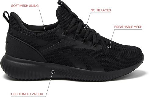 Reebok Karman Flow Slip On Womens Sneakers, Tennis Walking Shoes Women - Black, White, Navy or Pink in Saudi Arabia