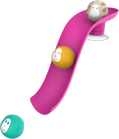 Matchstick Monkey Bath Time Slide Set – Baby Bath Toy, Sensory Learning, Easy-to-Grip Animal Rocks, Encourages Motor Skills & Water Play, BPA-Free, 12 Months+, Blue in Saudi Arabia
