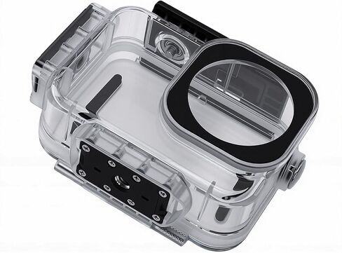 Dpofirs 60M Case for Action 6 Camera, Underwater Diving Housing Shell with Optical Grade Transparent Material, Anti Fog Design and Magnetic Attachment in Kuwait