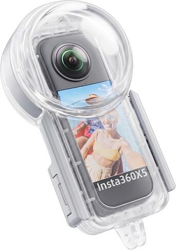 غلاف الكاميرا غير المرئي لضفادع البحر متوافق مع Insta360 X5، مقاوم للماء بتصنيف IPX8، حماية عمق 80 مترًا/260 قدمًا تحت الماء in Kuwait