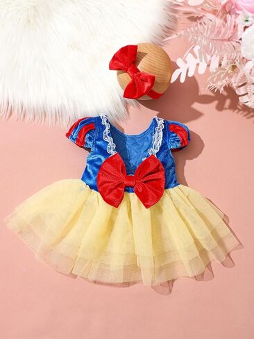 Ylsteed Newborn Photography Outfits Girls Newborn Photography Props Baby Girls Lace Romper with Tulle Skirt Infant Photo shoot Outfits Photo Props in Kuwait