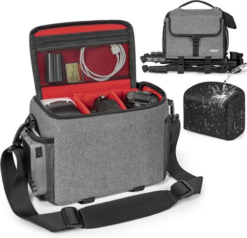 Camera Carrying Bag, Anti-Shock Camera Case Bag with Water-resistant Rain Cover Compatible for Canon EOS R50 M50 Powershot SX540 SX70, Nikon Coolpix L340 B700 P610, Panasonic LUMIX, Sony a6100 a6400 in Kuwait