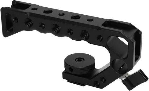 FILFEEL Universal Camera Top Handle, Ergonomic Aluminum Alloy Grip with /4 Inch & 3/8 Inch Threads and Cold Shoe Ports for Various DSLRs in Kuwait