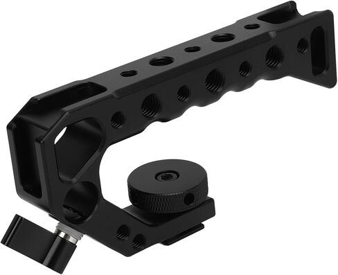 FILFEEL Universal Camera Top Handle, Ergonomic Aluminum Alloy Grip with /4 Inch & 3/8 Inch Threads and Cold Shoe Ports for Various DSLRs in Kuwait