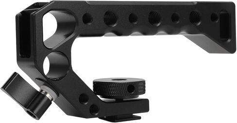FILFEEL Universal Camera Top Handle, Ergonomic Aluminum Alloy Grip with /4 Inch & 3/8 Inch Threads and Cold Shoe Ports for Various DSLRs in Kuwait