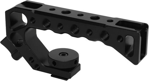 FILFEEL Universal Camera Top Handle, Ergonomic Aluminum Alloy Grip with /4 Inch & 3/8 Inch Threads and Cold Shoe Ports for Various DSLRs in Kuwait