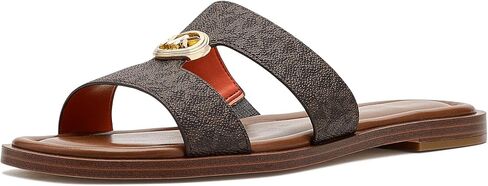 Michael Kors, Womens, Erin Flat Sandals, Brown, 9, Medium in Kuwait