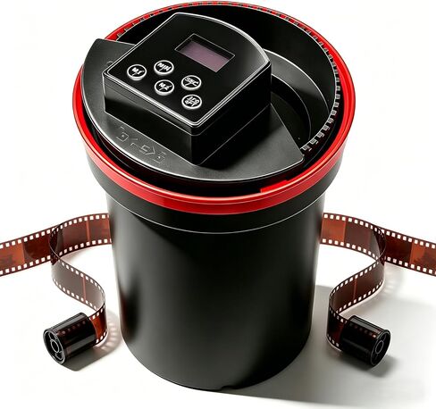 معالج أفلام تلقائي، مجموعة تطوير الأفلام المنزلية، مع مؤقت ذكي، أوضاع مزدوجة وسرعة قابلة للتعديل، لفيلم 35 مم، 120/220، خزان التطوير القياسي in Kuwait