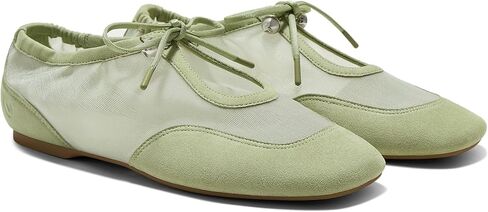 VIVAIA Ciara Women's Sneakerinas Square Toe Organza Ballet Flat Sneaker Comfortable Soft Elegant Barefoot-Like Flats Shoes in Kuwait
