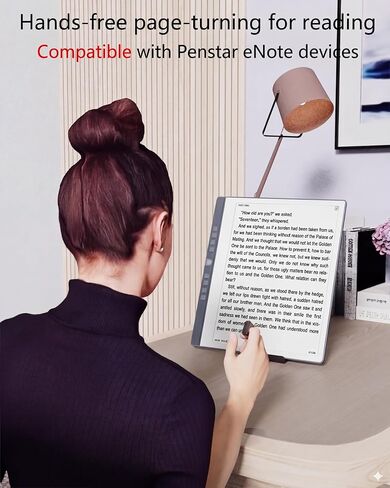 Penstar Remote Control Page Turner, Scrolling Ring Remote with Charging Case & Phone Stand, Bluetooth Page Turner, Camera Remote, Selfie Clicker, Hands-Free Video Scrolling Controller in Kuwait
