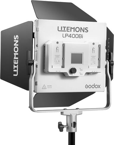 لوحة إضاءة LED ثنائية اللون من Godox Litemons للفيديو والتصوير الفوتوغرافي، مخرج 36 وات، 2800-6500K CCT، CRI 96، التحكم في تطبيق البلوتوث، طاقة بطارية NP-F، أبواب وحقيبة حمل (LP400Bi) in Kuwait