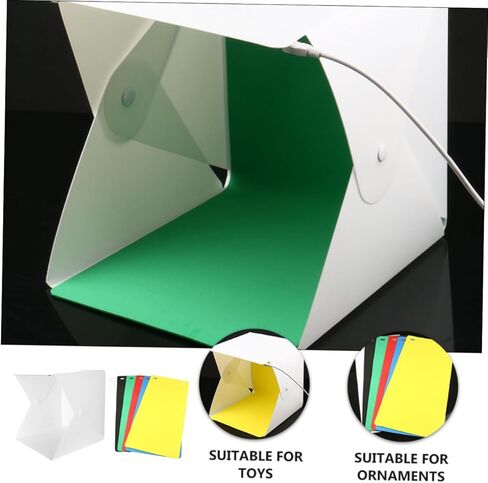 Artibetter Portable LED Mini Folding Light Box 30cm with Double Light Strips and 6 Color Photography Backdrops for Product Photo Studio Shooting in Kuwait
