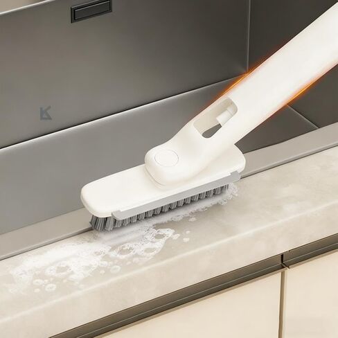 Crevice Brush,360° Multi-Function Rotating Crevice Cleaning Brush,BathroomCrevice Cleaner,Hand-held No Dead Corners Hard Bristle Gap,for Bathroom Household Kitchen for Small Spaces in Kuwait