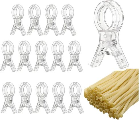 15 Pack Large Balloon Arch Clips,3.5 Inch Heavy Duty Clips 100pcs Clear 260 Long Balloons for Balloon Arch Kit Birthday Decoration Crafts Woodworking Photography Studios in Kuwait