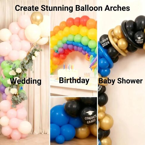 15 Pack Large Balloon Arch Clips,3.5 Inch Heavy Duty Clips 100pcs Clear 260 Long Balloons for Balloon Arch Kit Birthday Decoration Crafts Woodworking Photography Studios in Kuwait