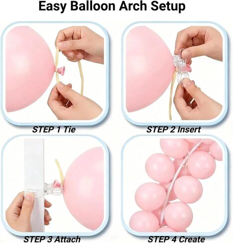 15 Pack Large Balloon Arch Clips,3.5 Inch Heavy Duty Clips 100pcs Clear 260 Long Balloons for Balloon Arch Kit Birthday Decoration Crafts Woodworking Photography Studios in Kuwait