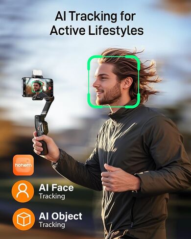 Hohem iSteady X3 مُحدث مُثبت انحراف جديد لجهاز iPhone مع جهاز تحكم عن بعد قابل للفصل، انحراف للهاتف قابل للطي بثلاثة محاور، ملء الضوء، قضيب قابل للتمديد وحامل ثلاثي القوائم لتسجيل الفيديو ومدونات السفر أثناء السفر in Kuwait