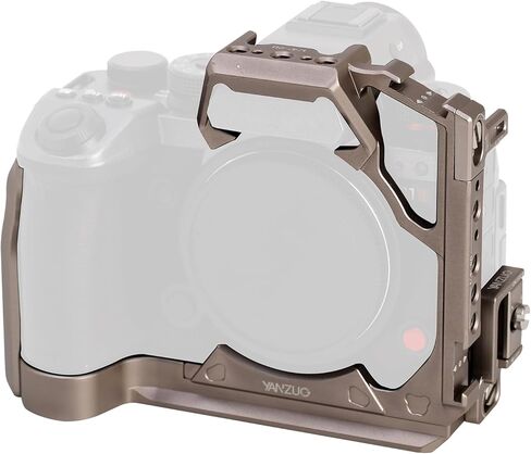 قفص كاميرا كامل لـ LUMIX S1RII / S1M2 / S1M2E، جهاز معياري مع مشبك كابل HDMI، لوحة Arca-Swiss لصناعة الأفلام ومدونات الفيديو والاستخدام الاحترافي (تيتانيوم) in Kuwait