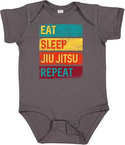 inktastic Eat Sleep Jiu Jitsu Repeat Baby Bodysuit in Kuwait