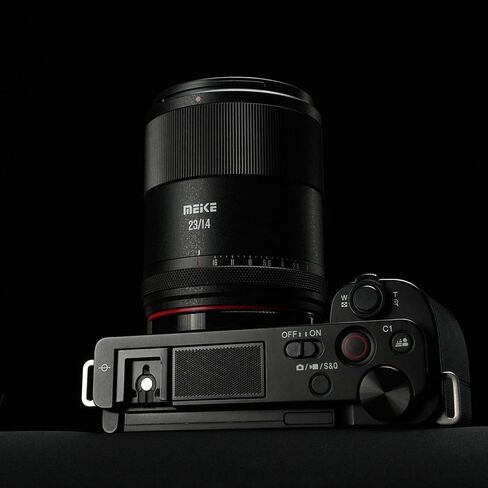 Meike 23mm F1.4 AF Ultra Wide Angle Large Aperture STM Auto Focus APS-C Portrait Prime Lens Compatible with Sony E Mount Cameras FX30 A6400 A5000 A6000 A6100 A6300 A6500 A6600 A6700 ZV-E10 ZV-E10 II in Kuwait