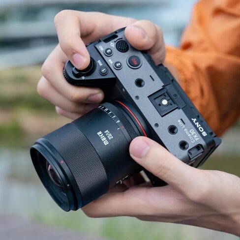 Meike 23mm F1.4 AF Ultra Wide Angle Large Aperture STM Auto Focus APS-C Portrait Prime Lens Compatible with Sony E Mount Cameras FX30 A6400 A5000 A6000 A6100 A6300 A6500 A6600 A6700 ZV-E10 ZV-E10 II in Kuwait