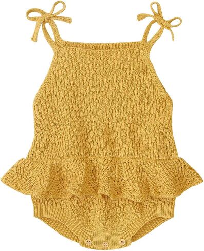mimixiong Baby Sleeveless Romper Girls One Piece Cotton Outfit Halter Jumpsuit in Saudi Arabia