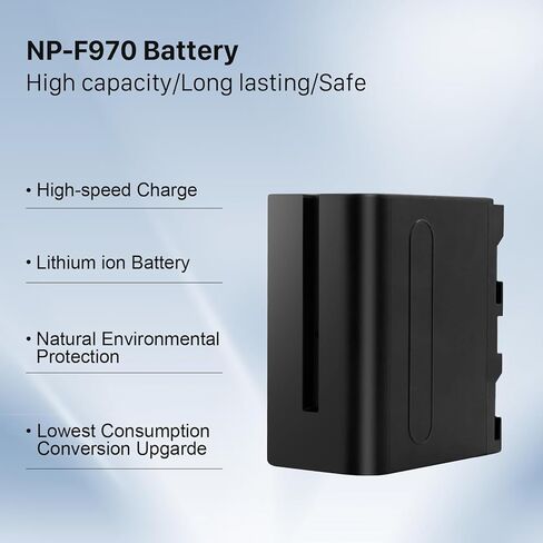 2 Pack NP-F970 Battery with Charging Station, 12000mAh New Upgrade High Capacity Battery Replacement for Sony DCR-VX2100, DSR-PD150, DSR-PD170, FDR-AX1, HDR-AX2000, HDR-FX1,HDR-FX7, HDR-FX1000, etc in Kuwait
