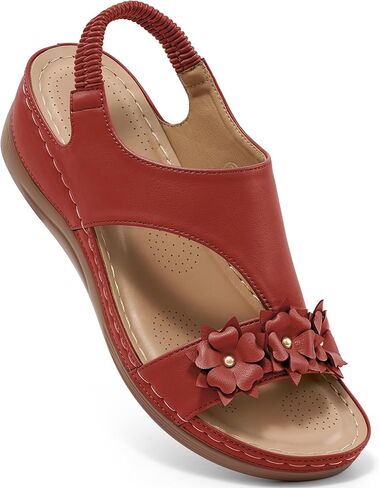Reimferce Dressy Wedge Sandals for Women: Comfortable Casual Walking Wedges for Party Vacation Birthday Wedding Indoor for Home House Office in Saudi Arabia