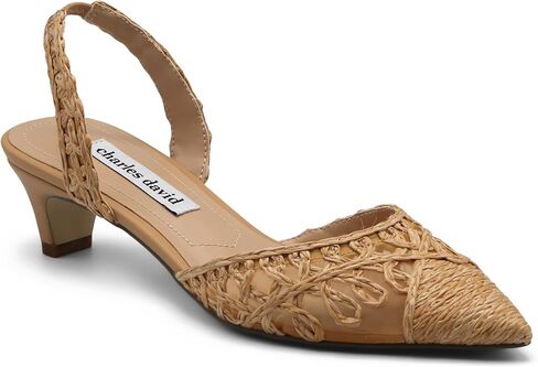 Charles David Artiste Women's Slingback Woven Kitten Heels with Pointed Toe in Saudi Arabia