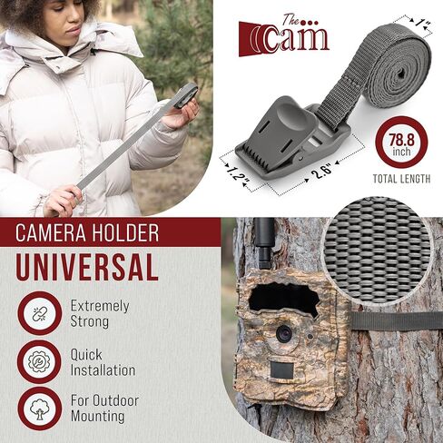 طقم حامل كاميرا Cam Trail - 6 عبوات (3 حوامل معدنية + 3 أشرطة)، شجرة قابلة للتعديل 360 درجة وحامل على الحائط لكاميرات الصيد والأمن in Kuwait