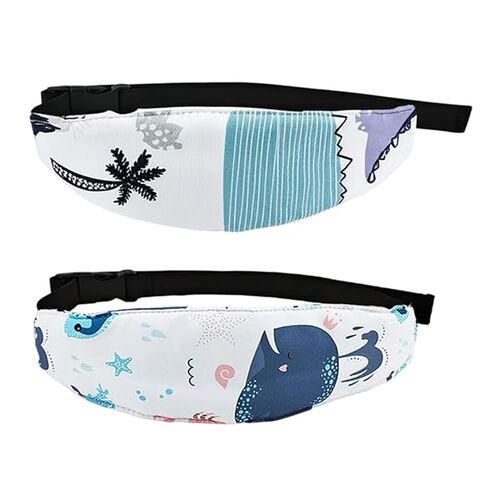 2 Pcs Baby Head Support for Car Seat, Carseat Head Support for Infant Toddler Kids Children Stroller Seat Neck Relief Head Band Sleeping Traveling (Whales and Octopuses) in Kuwait