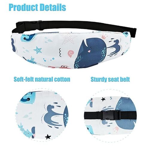 2 Pcs Baby Head Support for Car Seat, Carseat Head Support for Infant Toddler Kids Children Stroller Seat Neck Relief Head Band Sleeping Traveling (Whales and Octopuses) in Kuwait