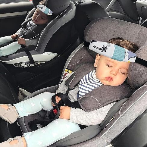 2 Pcs Baby Head Support for Car Seat, Carseat Head Support for Infant Toddler Kids Children Stroller Seat Neck Relief Head Band Sleeping Traveling (Whales and Octopuses) in Kuwait