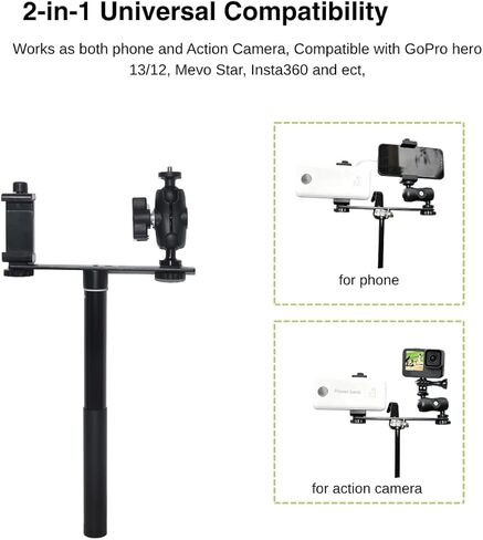 Fotoleey Backstop Camera Mount Cell Phone Fence Mount for iPhone, GoPro Hero 13/12, Mevo Start for Recording Baseball, Softball and Tennis Games, Support Recording While Charging, with Sun Guard in Kuwait