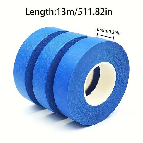 3 Rolls of Blue Masking Tape - Multi-Surface Painter's Tape for Painting & Decorating, Durable & Easy to Remove, Decorating Supplies | Decorative Tape | Smooth Texture in Saudi Arabia