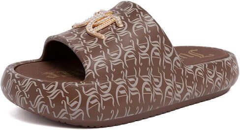 صنادل نسائية من Juicy Couture مصنوعة من مادة EVA، أحذية حمام سباحة مريحة وخفيفة الوزن من الإسفنج، أحذية شاطئ صيفية مقاومة للماء in Kuwait