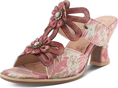 L'Artiste Alania-Garden Women’s Floral Leather Slide with Cushioned Comfort in Saudi Arabia