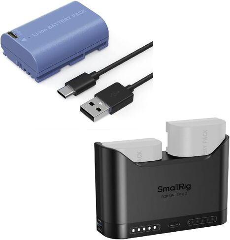 SMALLRIG 2400mAh Repalcement USB-C Battery and Battery Charger for Canon in Kuwait